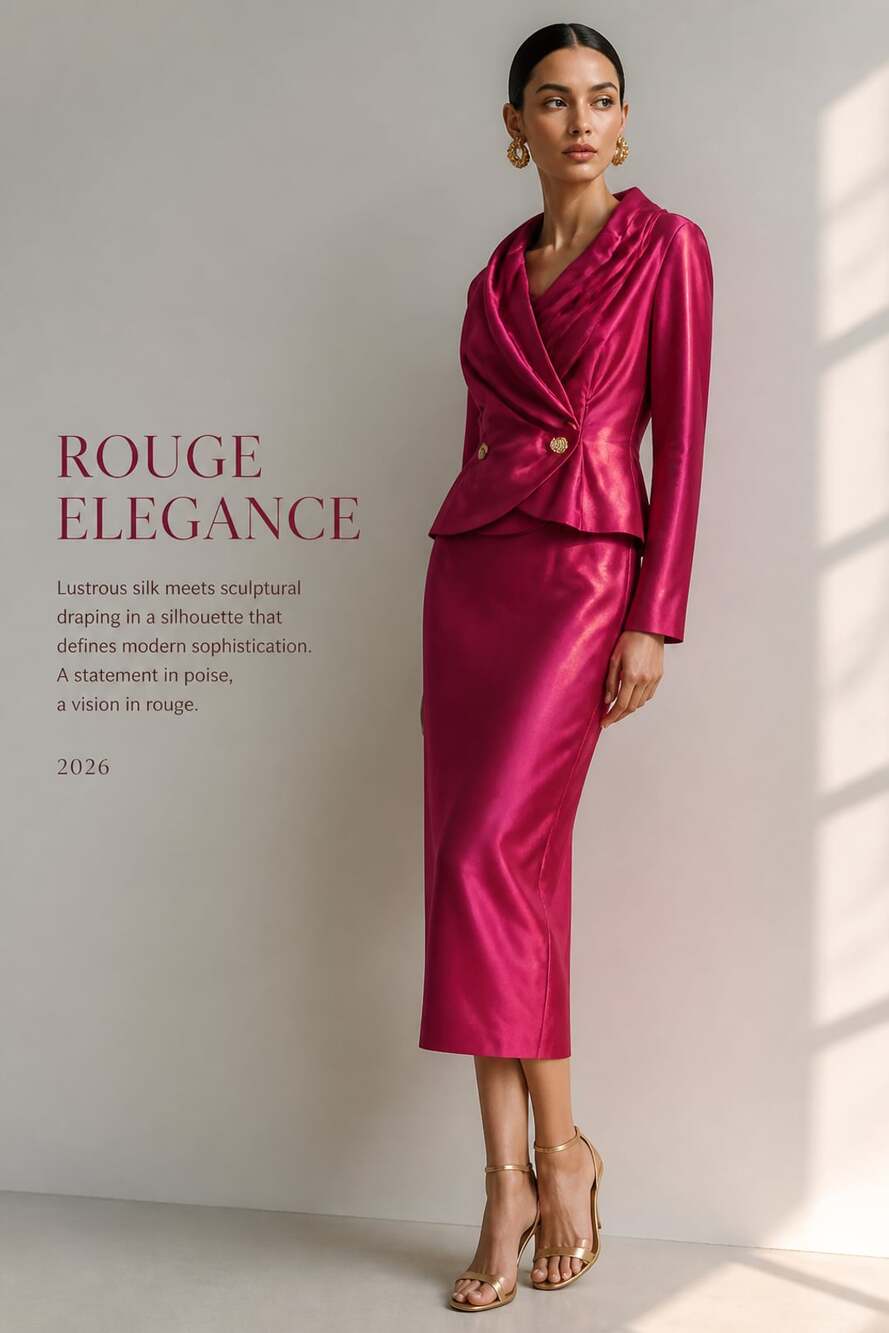 Watters And Watters Two Piece Cocktail Dress Pink